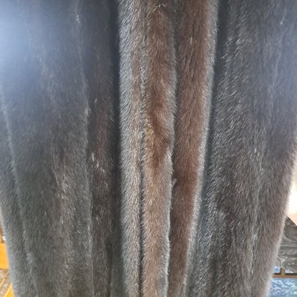 MINK COAT GENUINE FULL LENGTH 48IN SIZE 10 EXCELLENT CONDITION 48long 24in slee - Picture 8 of 16